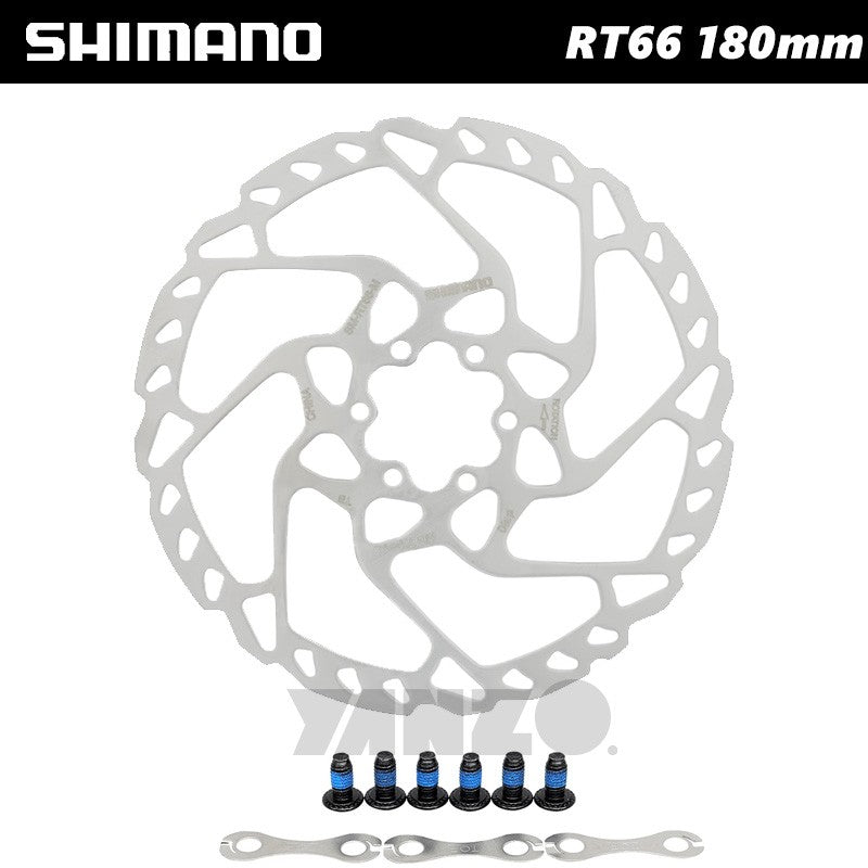 1pcs Shimano SLX SM-RT66-S/M 160mm/180mm Disc Brake Rotor 6 Bolts W/ Spacer-OE,No Retail Box