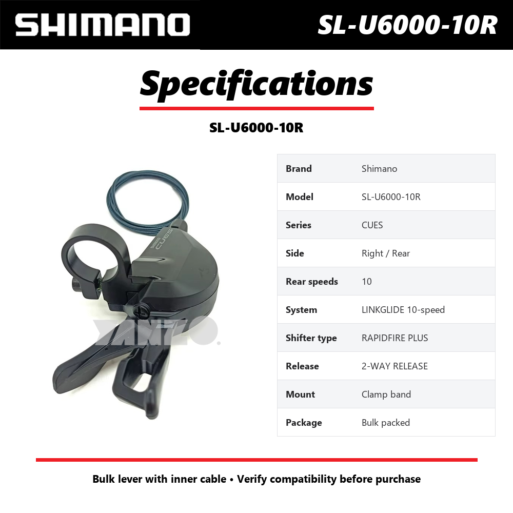 Shimano Cues SL-U6000 10 Speed Shifter Right Hand