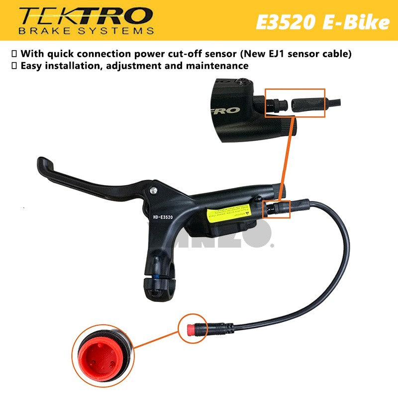 Tektro HD-E3520 E-Bike Disc Brake Set 2pin E350 Upgraded Version Front/Rear-OE,No Retail Box