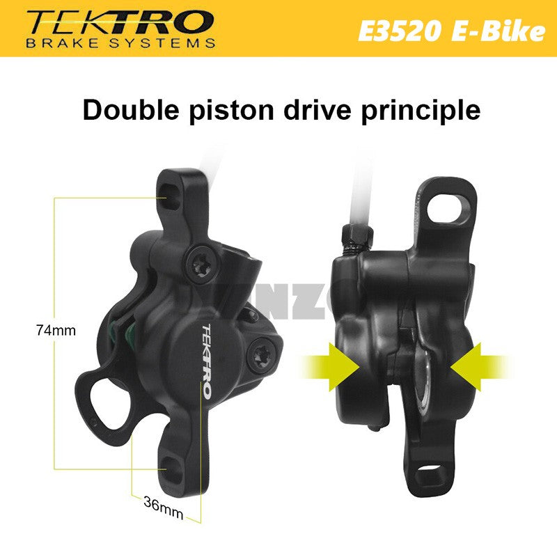 Tektro HD-E3520 E-Bike Disc Brake Set 2pin E350 Upgraded Version Front/Rear-OE,No Retail Box