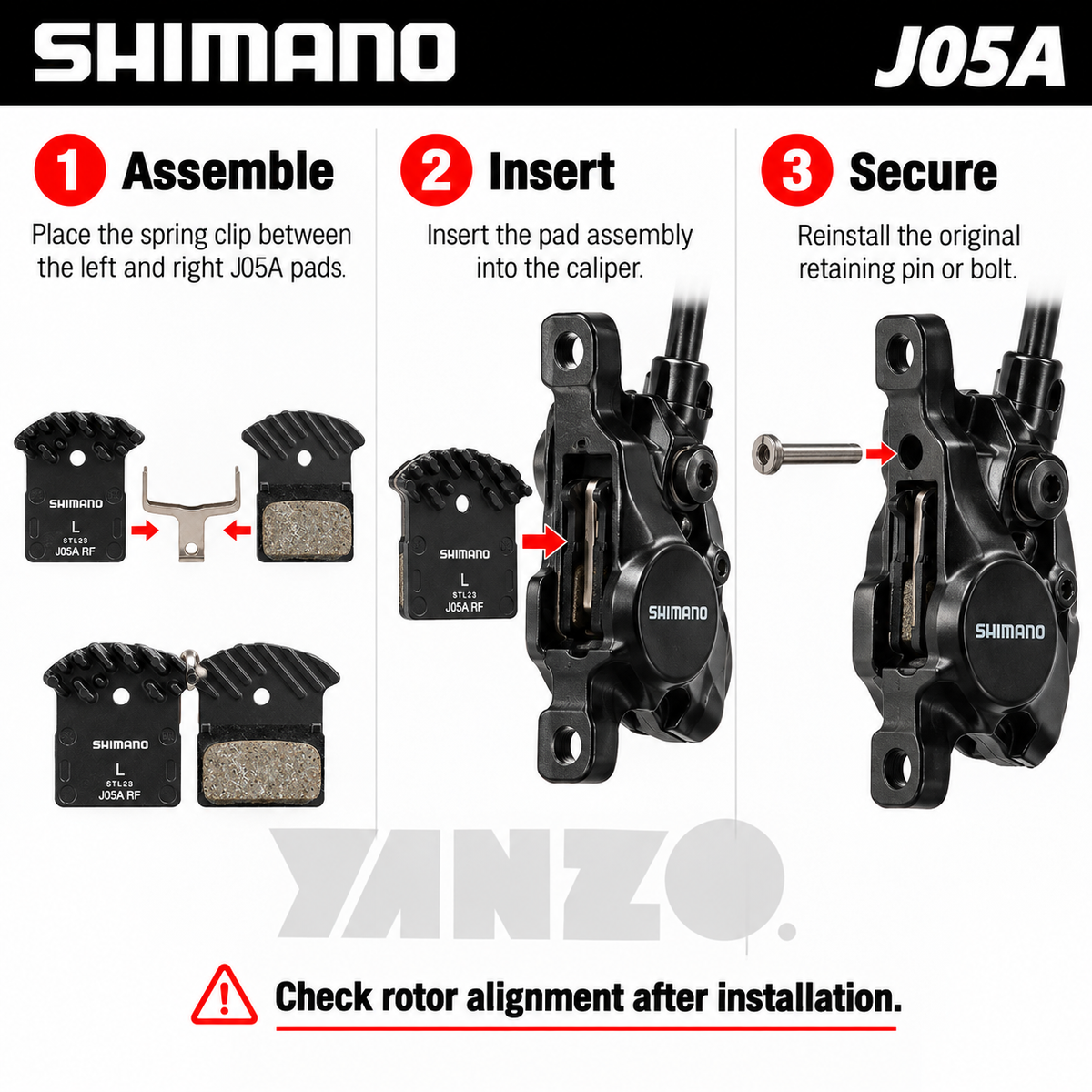 1/2Pair Shimano XT J05A 2-Piston Disc Brake Pad-Bulk