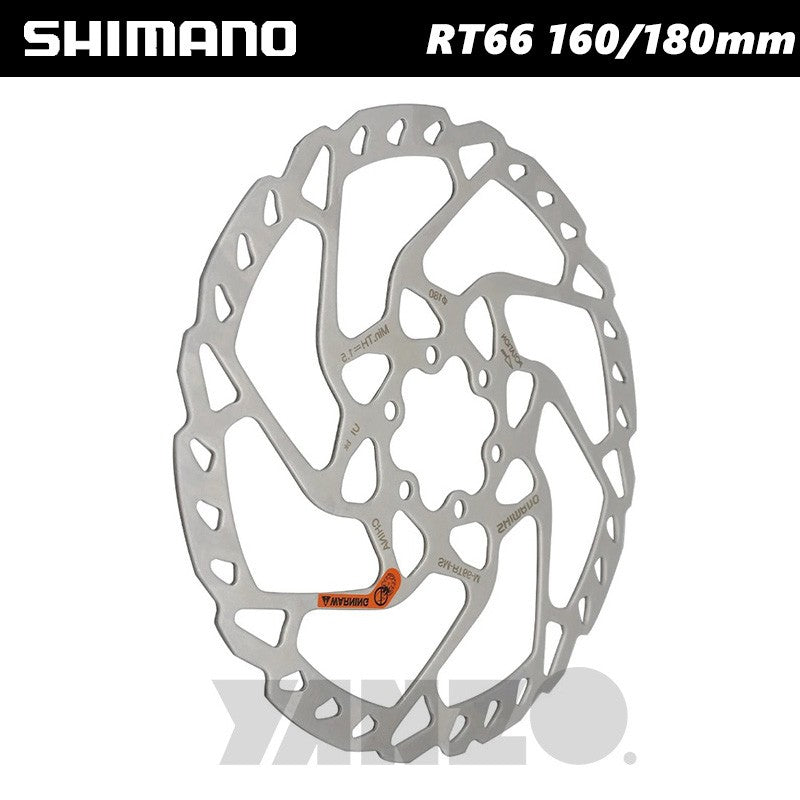 1pcs Shimano SLX SM-RT66-S/M 160mm/180mm Disc Brake Rotor 6 Bolts W/ Spacer-OE,No Retail Box