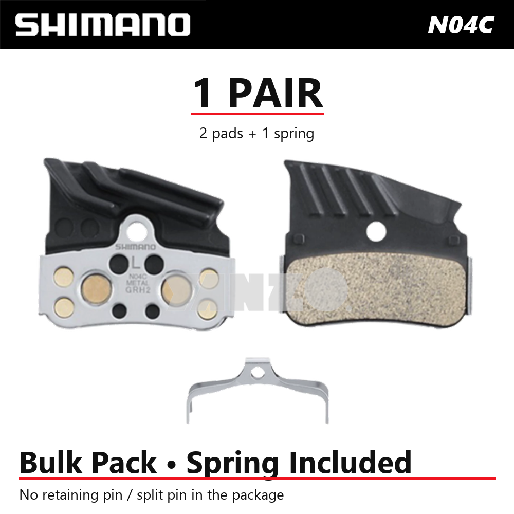 1/2Pair Shimano N04C 4-Piston Metal Disc Brake Pads-Bulk