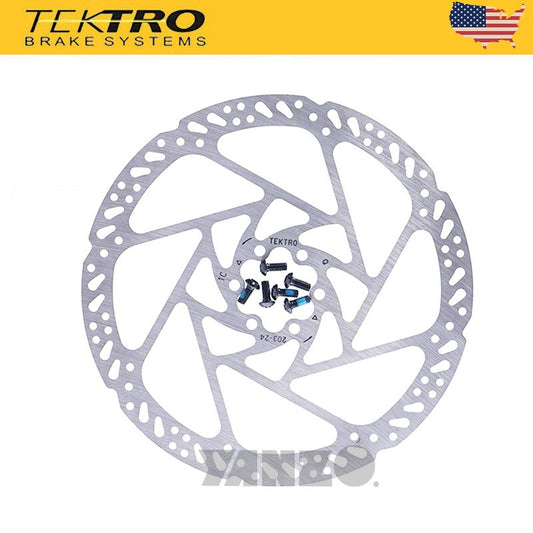 Tektro 203-24 6 Bolts 203mm Disc Brake Rotor 1.8mm thickness Heat Dispersion Bulk