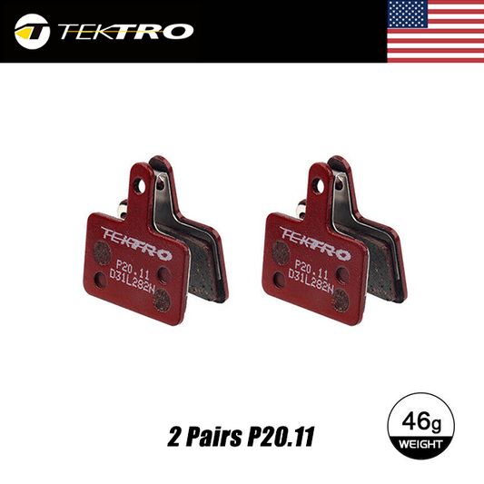 2 Pairs Tektro P20.11 High Performance Metal Ceramic Disc Brake Pads With Spring