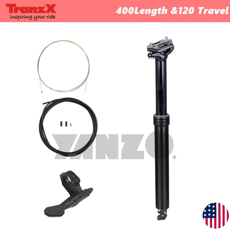 TranzX 30.9 Dropper Post Seatpost 400mm length 120mm travel Remote Lever YSP18JL-OE,No Retail Box
