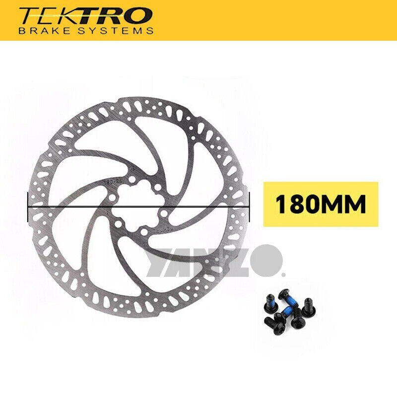 TEKTRO Bike Disc Brake Rotor TR160/180-24, TR160/180-52 6 Bolt with Bolts Included US Stock