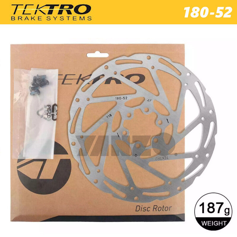 TEKTRO Bike Disc Brake Rotor TR160/180-24, TR160/180-52 6 Bolt with Bolts Included US Stock