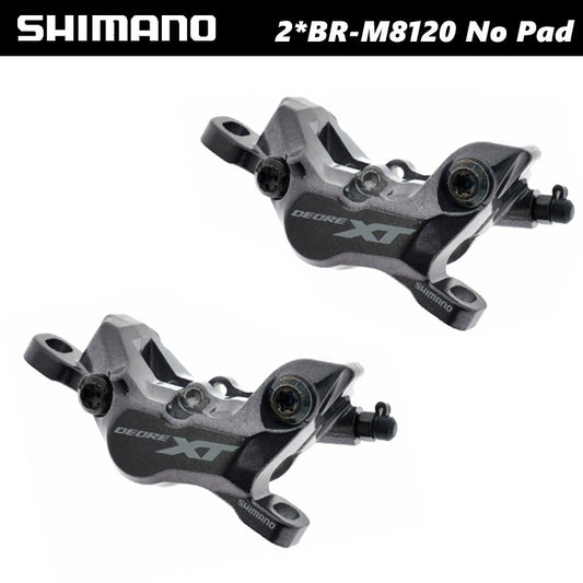2pcs Shimano XT BR-M8120 4 Pistons Brakes Calipers No Brake Pad-OE
