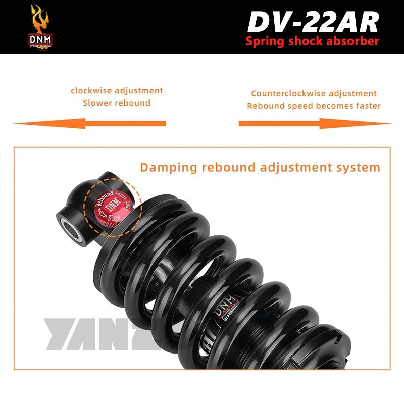 DNM DV22AR 165/190mm 650/750LBS Coil Spring Rear Shock Suspension Absorber MTB-OE,No Retail Box