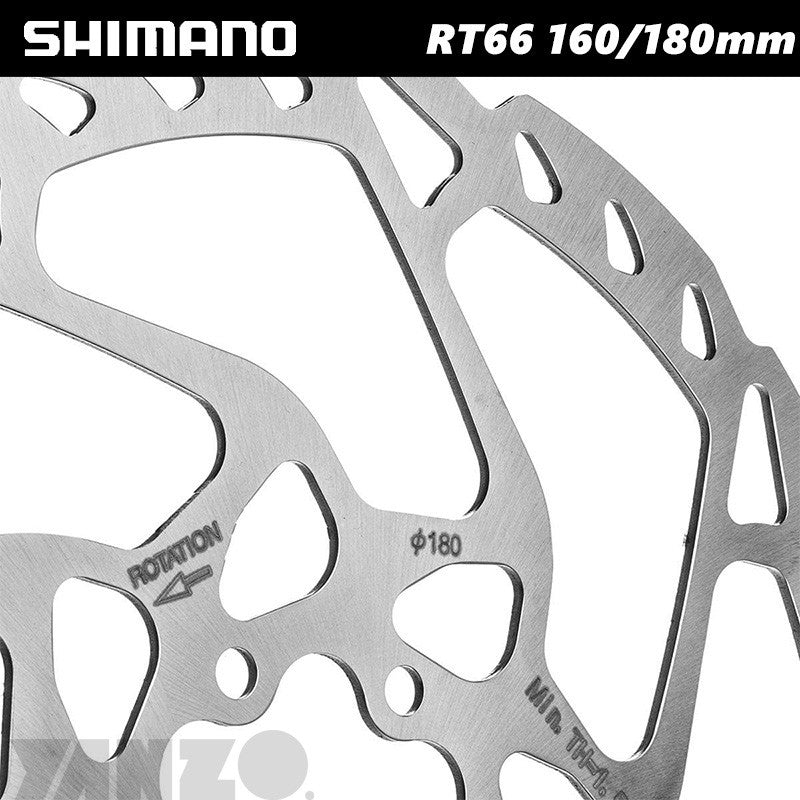 1pcs Shimano SLX SM-RT66-S/M 160mm/180mm Disc Brake Rotor 6 Bolts W/ Spacer-OE,No Retail Box