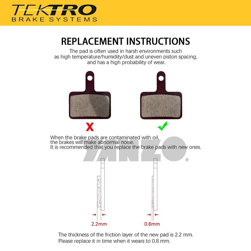 Tektro 15Pairs P20.11 Disc Brake Pads Metal Ceramic W/ Spring Auriga Tune TWIN