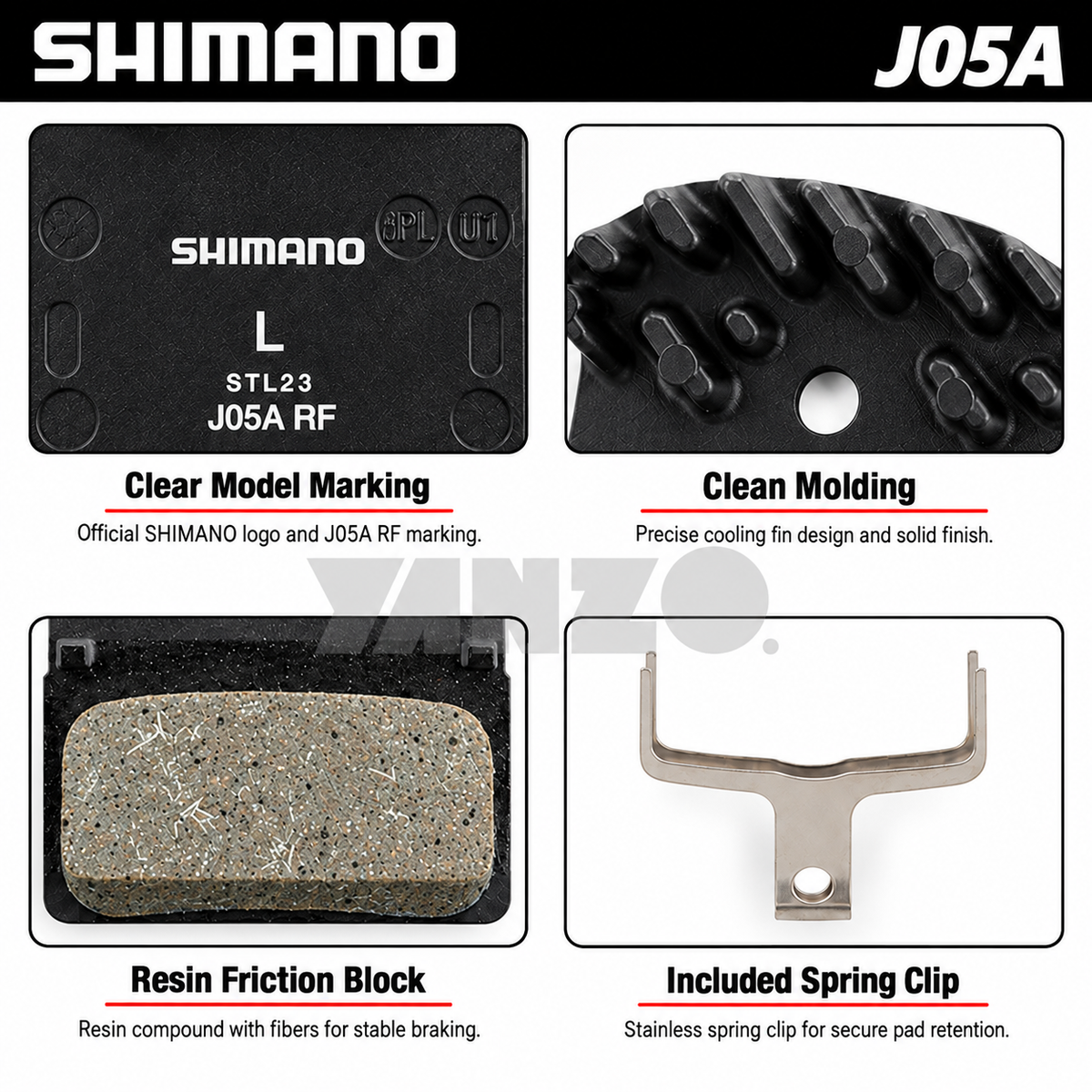 1/2Pair Shimano XT J05A 2-Piston Disc Brake Pad-Bulk