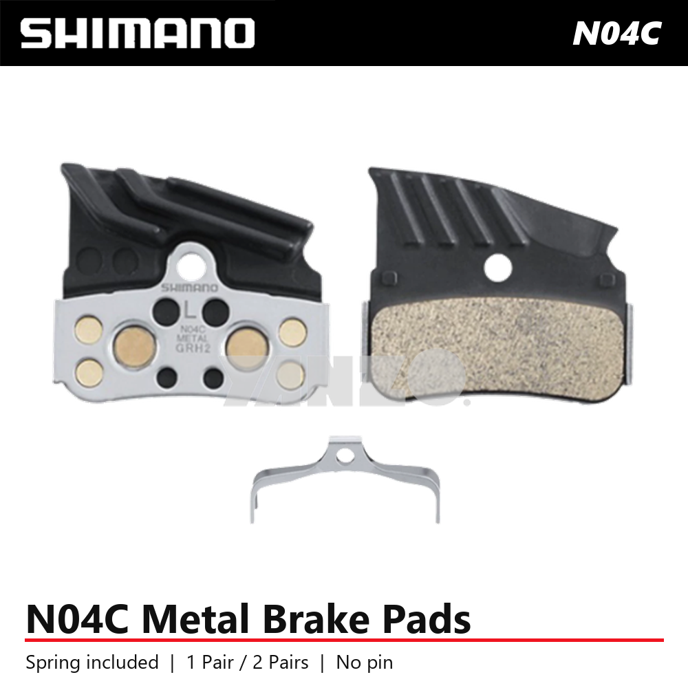 1/2Pair Shimano N04C 4-Piston Metal Disc Brake Pads-Bulk