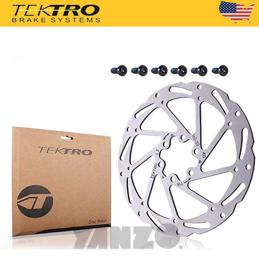TEKTRO Bike Disc Brake Rotor TR160/180-24, TR160/180-52 6 Bolt with Bolts Included US Stock