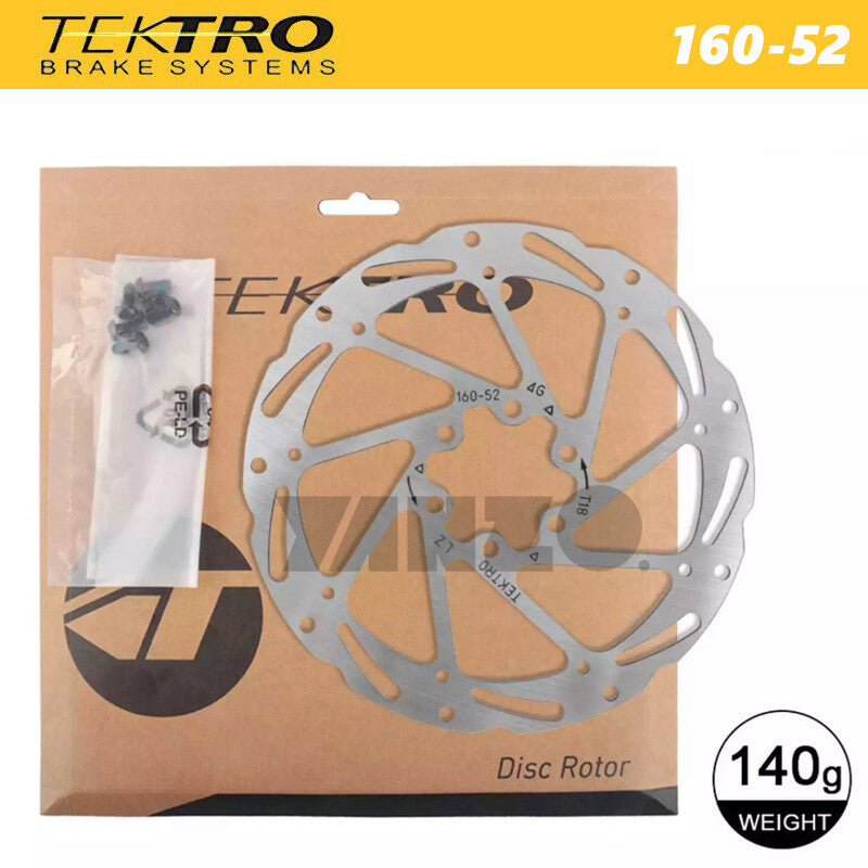 TEKTRO Bike Disc Brake Rotor TR160/180-24, TR160/180-52 6 Bolt with Bolts Included US Stock