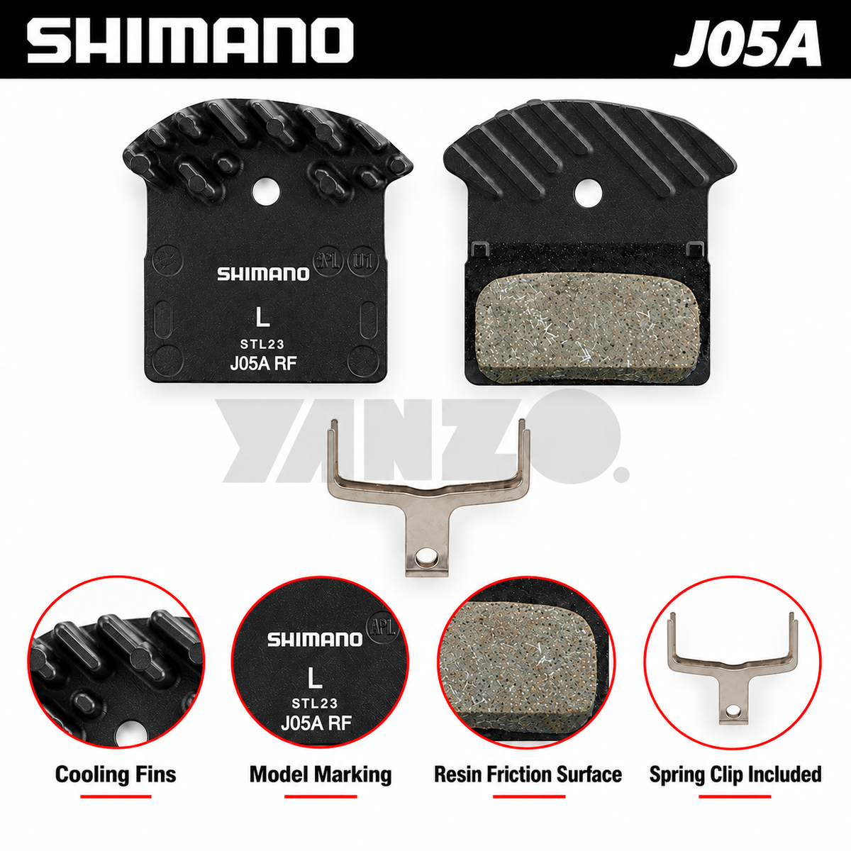1/2Pair Shimano XT J05A 2-Piston Disc Brake Pad-Bulk