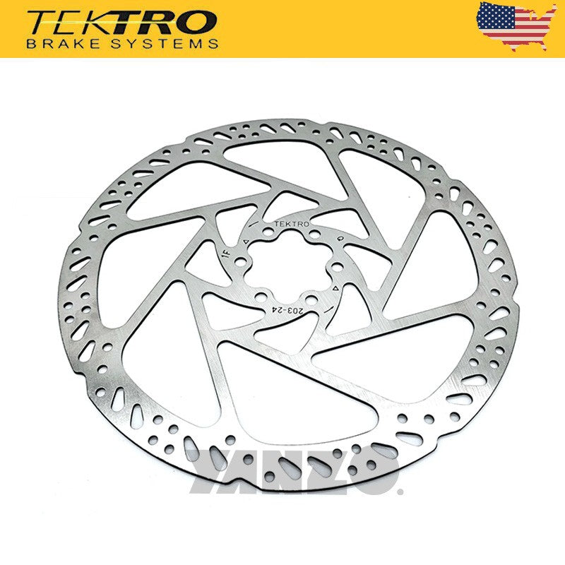 Tektro 203-24 6 Bolts 203mm Disc Brake Rotor 1.8mm thickness Heat Dispersion Bulk