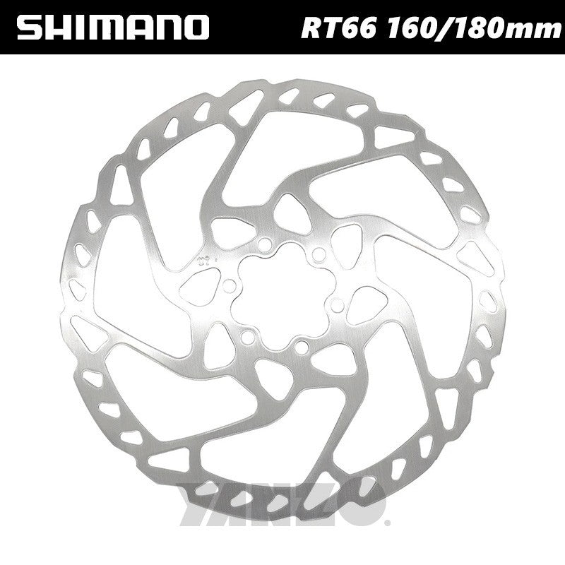 1pcs Shimano SLX SM-RT66-S/M 160mm/180mm Disc Brake Rotor 6 Bolts W/ Spacer-OE,No Retail Box