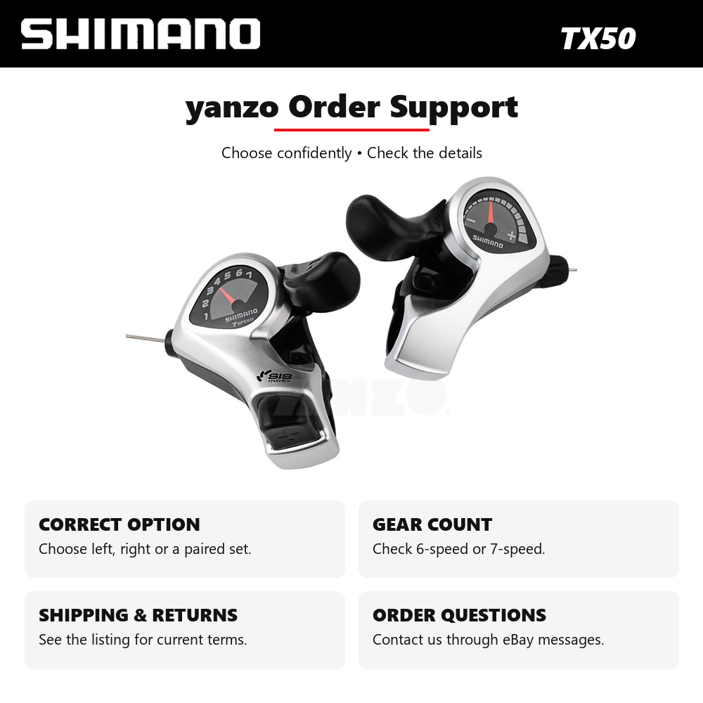 Shimano Tourney SL-TX50 Thumb Shifter Set 3/6/7 Speed with Cable