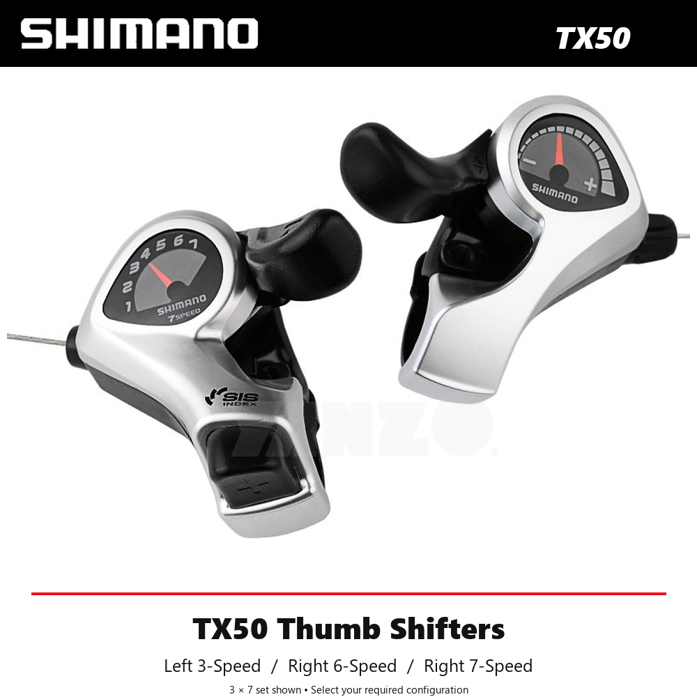 Shimano Tourney SL-TX50 Thumb Shifter Set 3/6/7 Speed with Cable