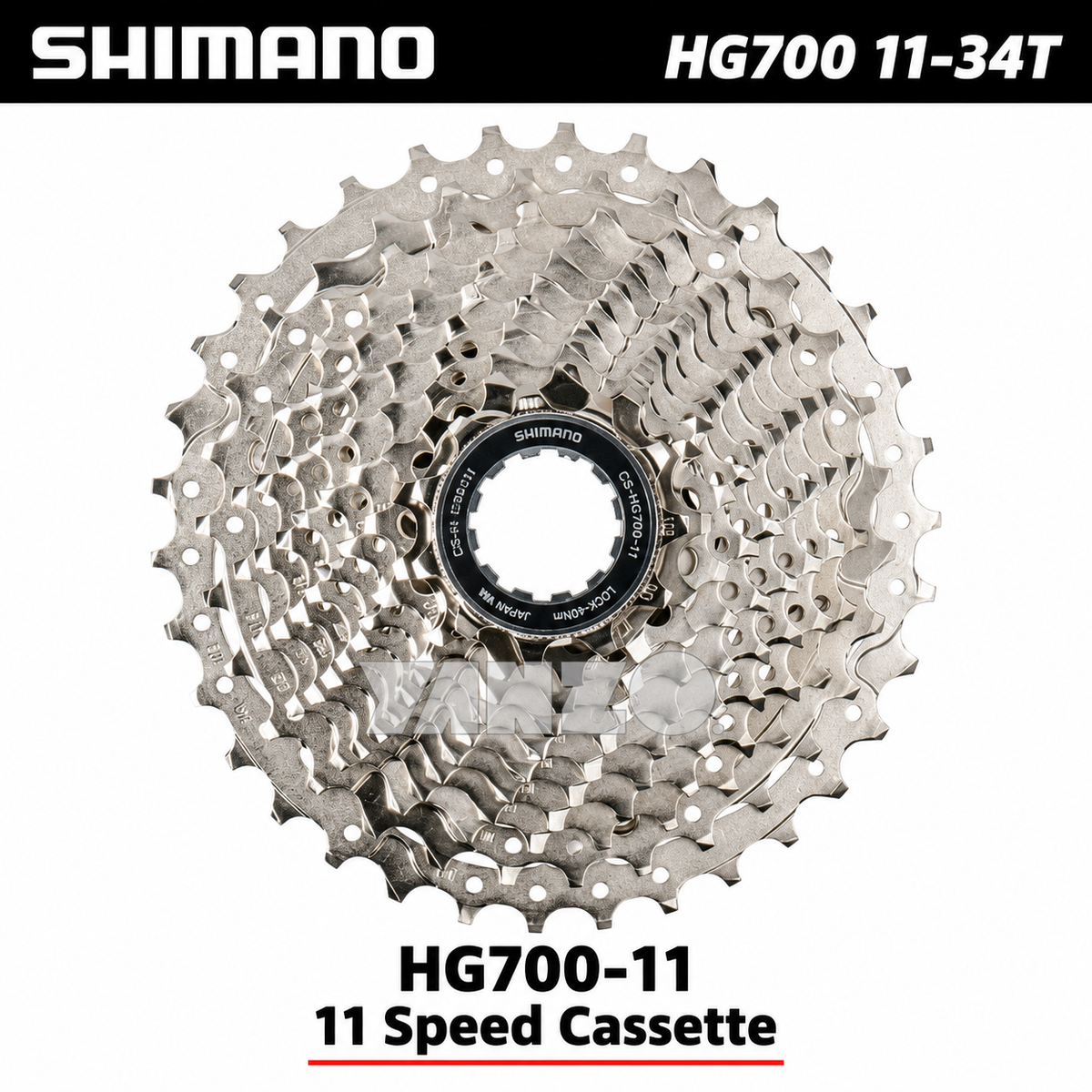 Shimano CS-HG700-11 11-Speed Cassette 11-34T Wide Range