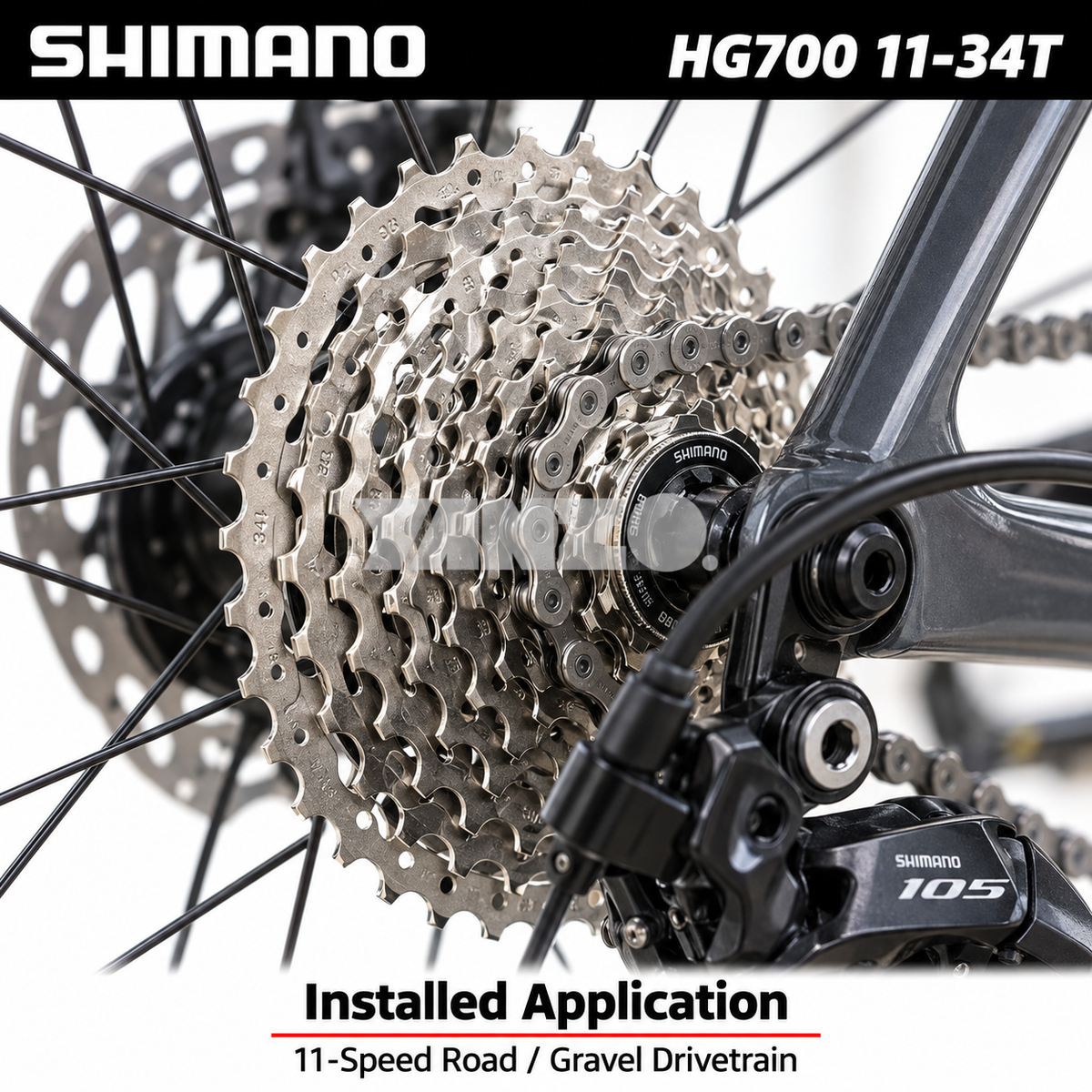 Shimano CS-HG700-11 11-Speed Cassette 11-34T Wide Range