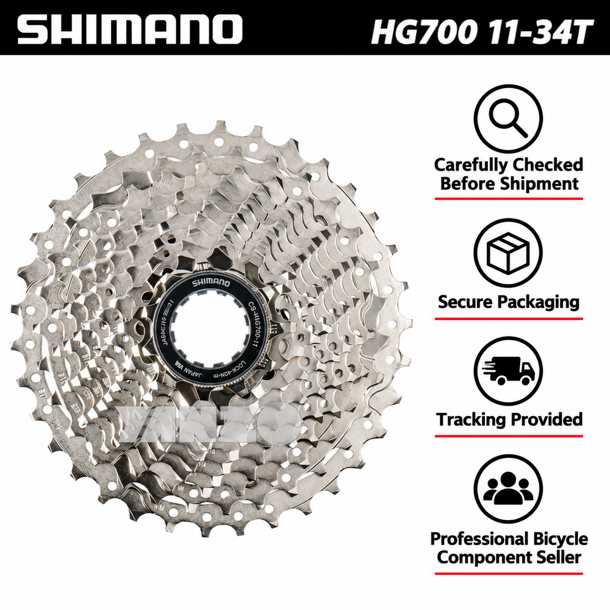 Shimano CS-HG700-11 11-Speed Cassette 11-34T Wide Range